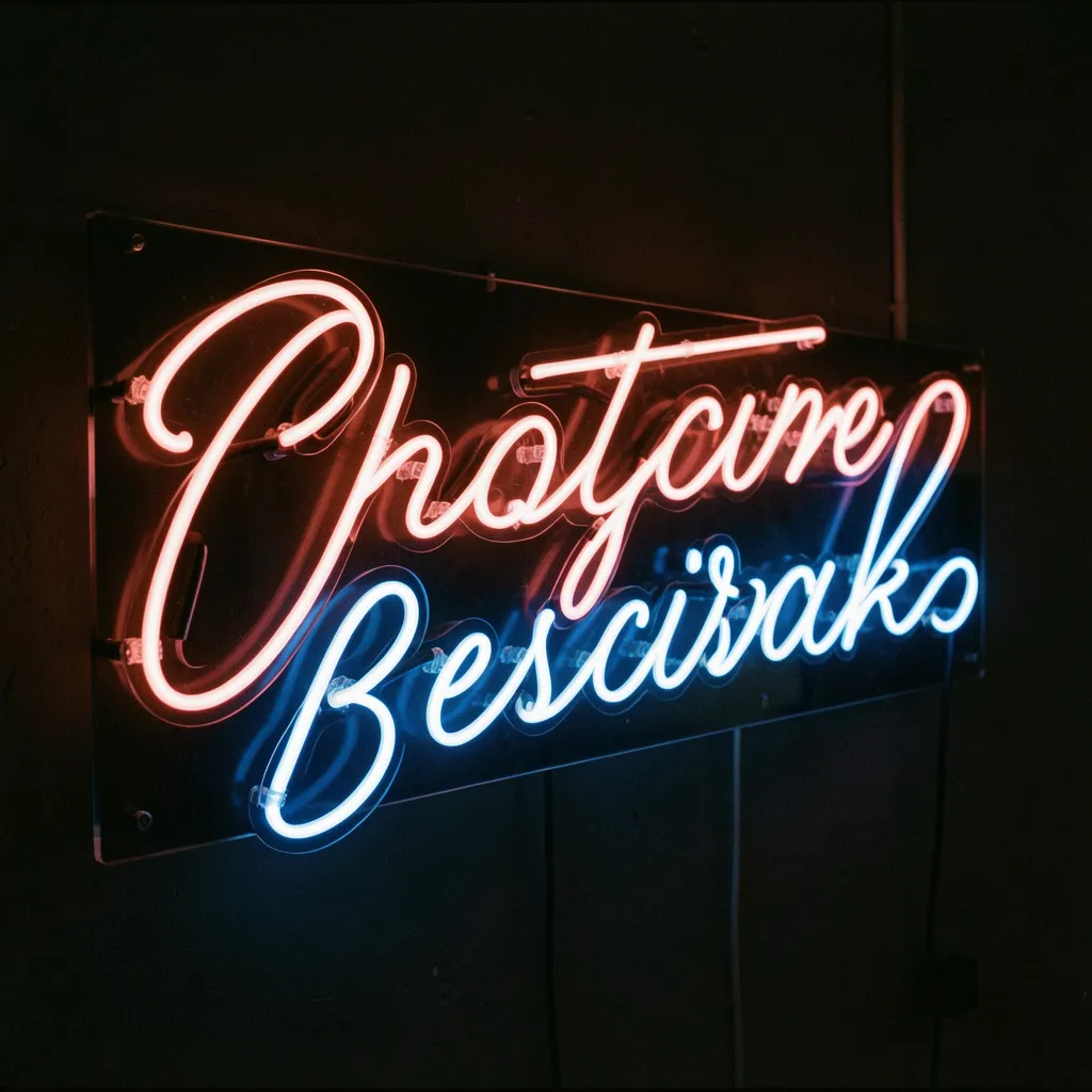 Textbaserad neonskylt